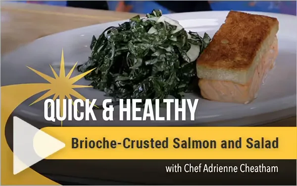 Brioche-Crusted Salmon and Salad video